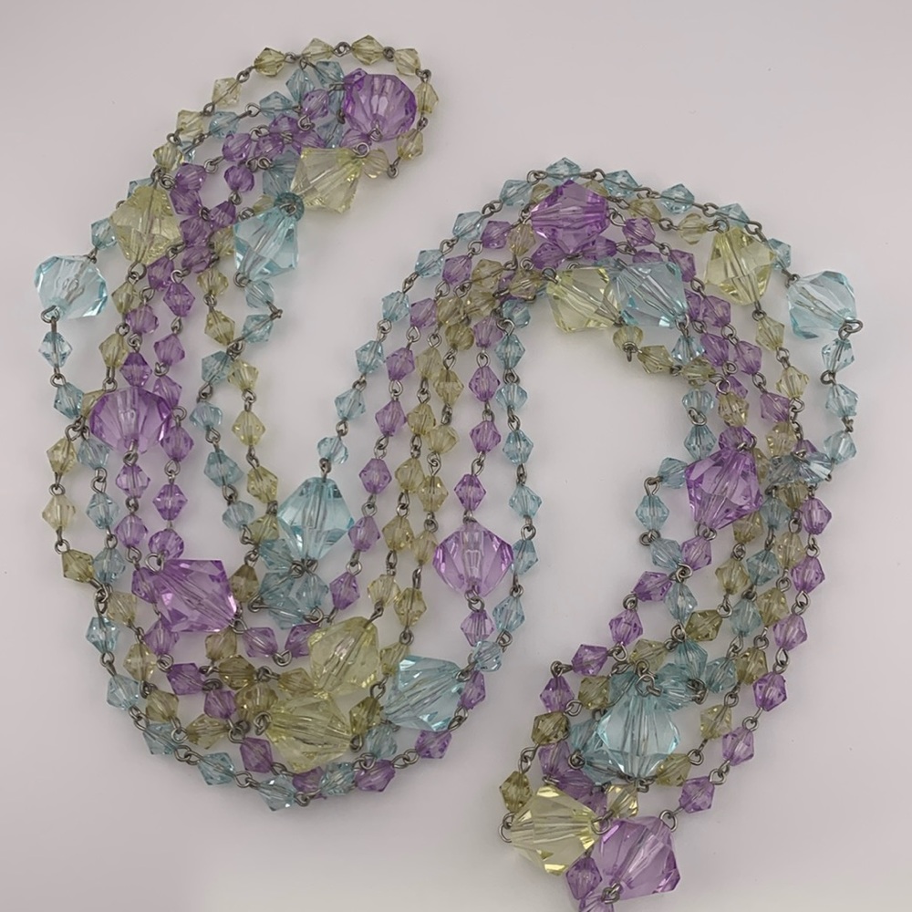 Multiple Color Strand Acrylic Bead Necklace Set